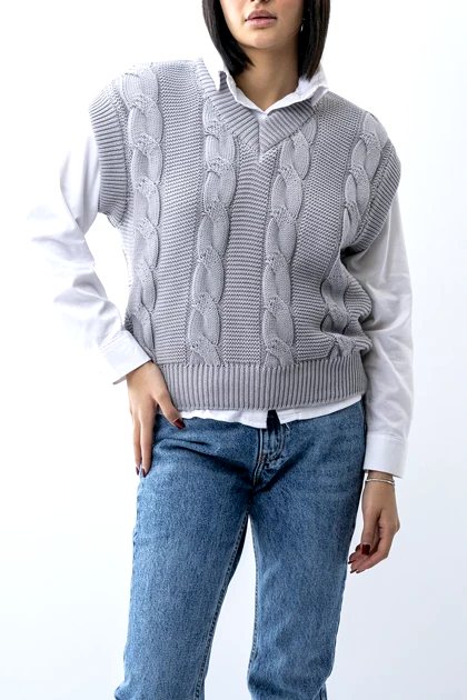 ژیله یقه هفت بافت برجسته زنانه