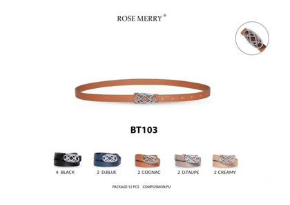 کمربند زنانه رزمری مدل Rose Merry BT103