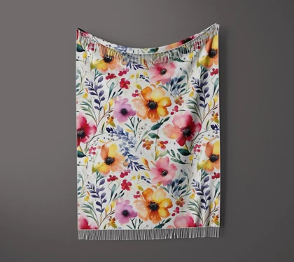 شال مبل ریش دار sofa shawl 185