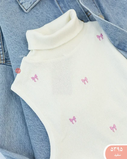 کراپ تاپ یقه اسکی پاپیون 5395