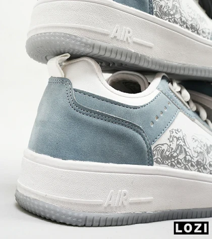 کفش کتانی مردانه سفید آبی NIKE AirForce Draw