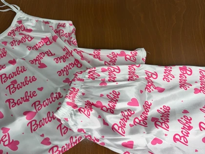 ست تاپ و شلوارک طرح باربی 182