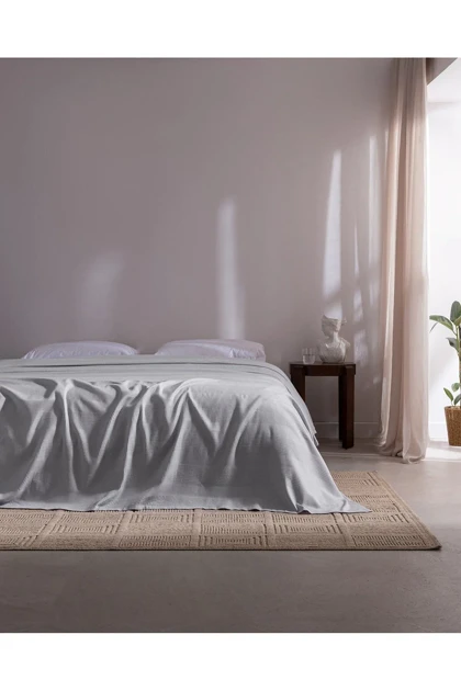 روتختی پیکه کینگ سایز Madame Coco مدل Mathilda پنبه‌ای - طوسی