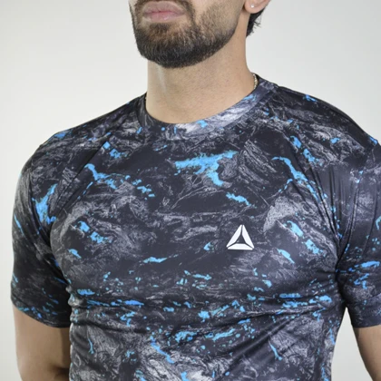 تیشرت ورزشی مردانه ریباک GMS-4B0253 آبی