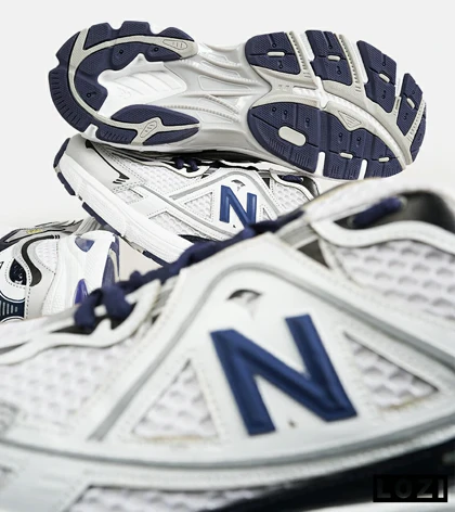 کفش کتانی مردانه و زنانه سفید سرمه ای NEW BALANCE 1064 V.2