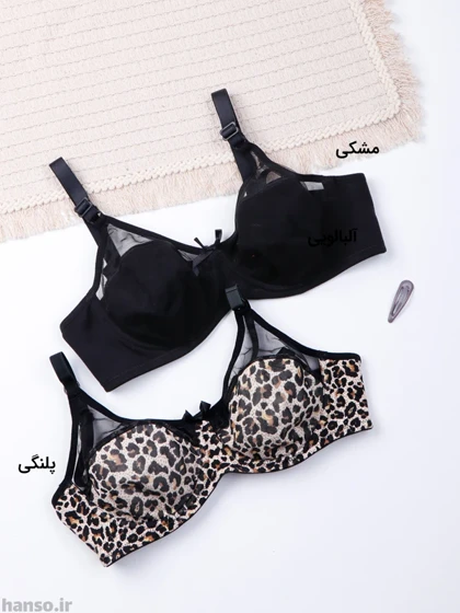 سوتین پرسی نخی شیشه‌ای فنردار ایزابلا کد 065
