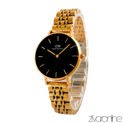 ساعت دنیل ولینگتون زنانه بند طلایی صفحه مشکی 105277