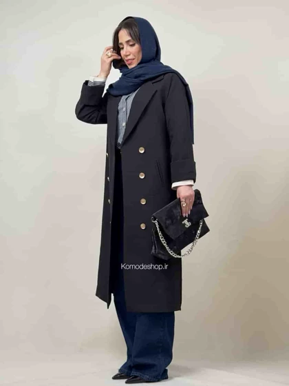 لانگ کت زنانه مدل نیلو