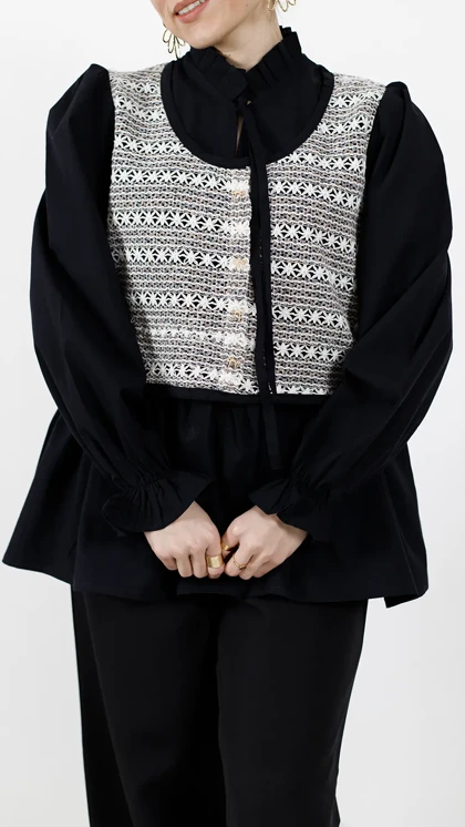 شومیز قلاب بافی