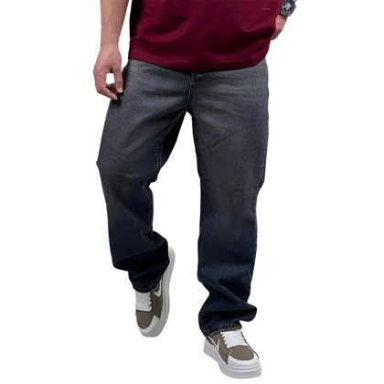 شلوار جین بگ مردانه مشکی کد 8