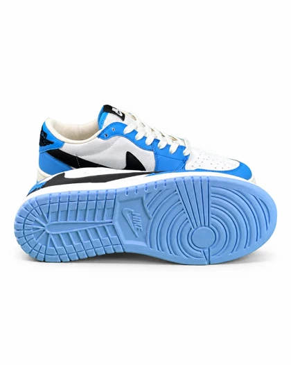 کفش کتانی مردانه مدل نایکی ترویس سفید آبی مشکی Nike travis