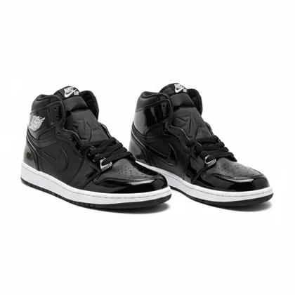 کفش جردن 1 ساق‌دار مشکی ورنی Retro کد 294890