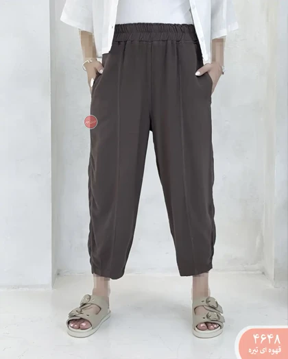شلوار لینن خمره ای رویال 4648