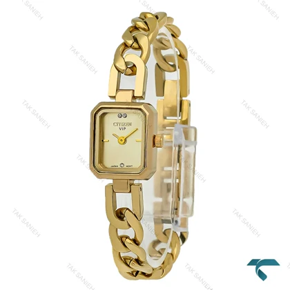 ساعت سیتیزن زنانه طلایی بند کارتیری Citizen-8482-L