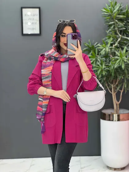 مانتو لینن پشت گت چهار جیب