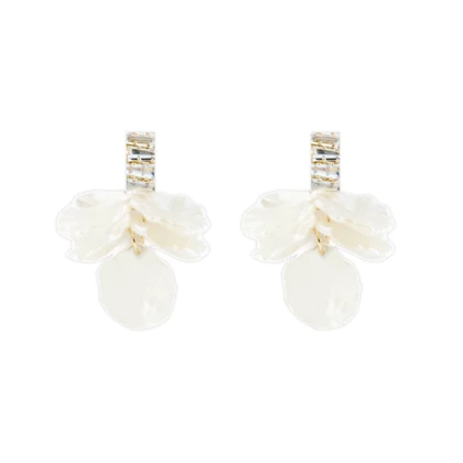 گوشواره زنانه مدل گل کریستالی