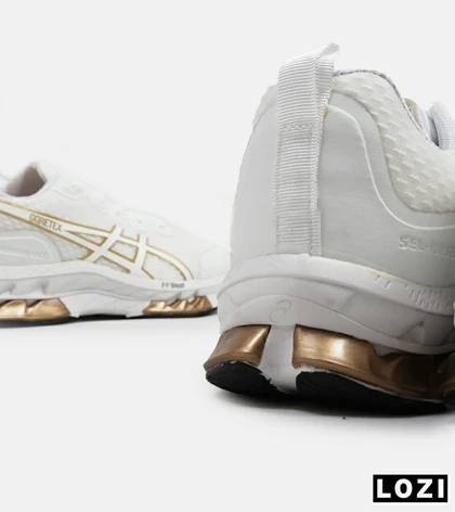 کفش کتانی مردانه سفید طلایی ASICS GORETEX