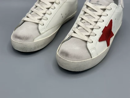 کتانی گلدن گوس سوپر استار سفید قرمز طوسی/Golden Goose superstar