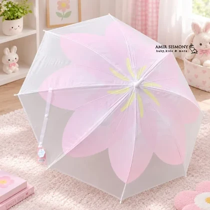 چتر بچگانه طرح گل آبرنگی