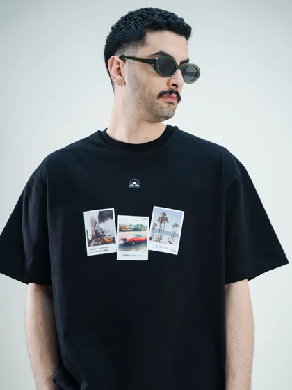 تیشرت مدل VIBES مشکی برند بورن ریچ born rich