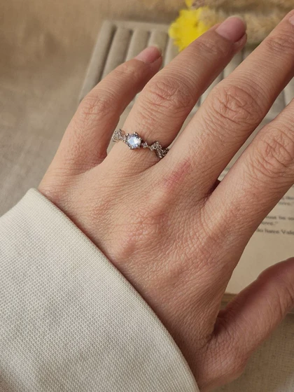 انگشتر جواهری فری سایز نگین دایره