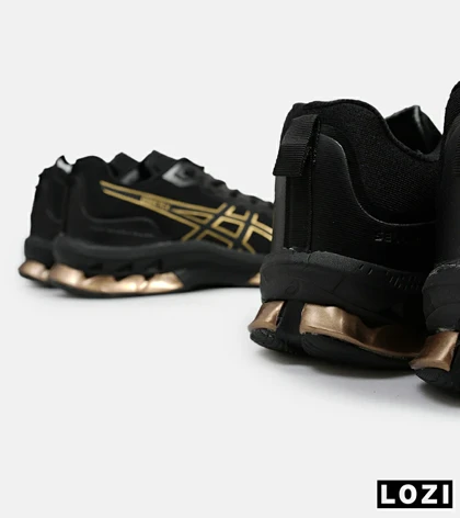 کفش کتانی مردانه مشکی طلایی ASICS GORETEX