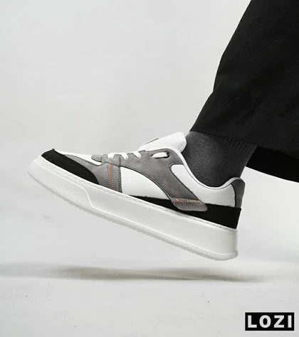 کفش کتانی مردانه طوسی مشکی PULL&BEAR