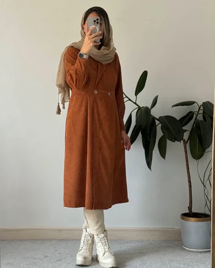 پیراهن مانتویی پاییزه ترنج