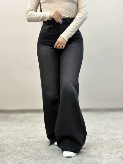 شلوار بگ جین ذغالی تینت آمسو