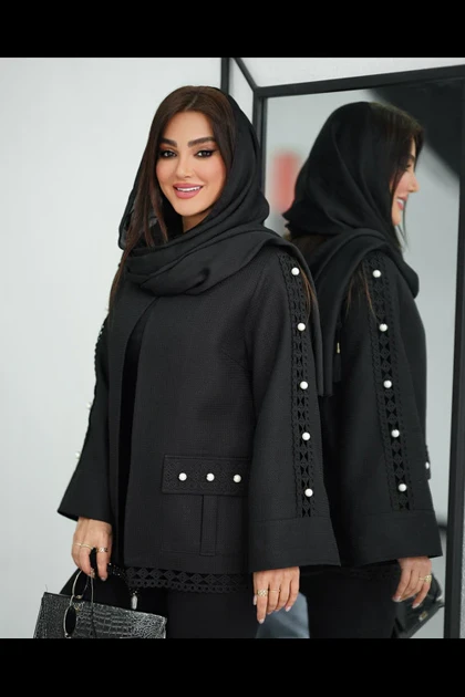 کت ژاکارد گیپور مروارید
