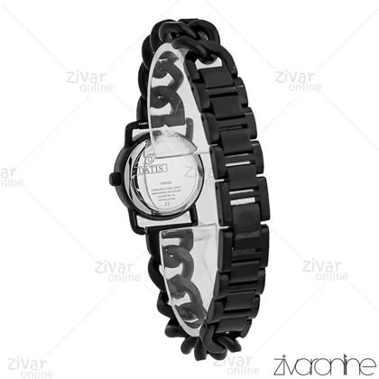 ساعت داتیس زنانه بند کارتیری تمام مشکی 107228