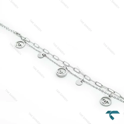 دستبند شنل زنانه نقره ای Chanel-8350-L