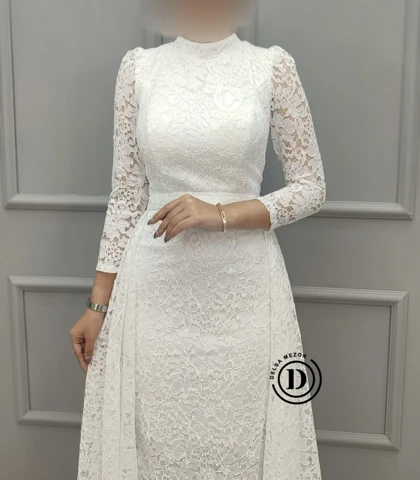 پیراهن عروس و محضر دانتل دریا 7048