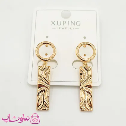 گوشواره دخترانه ژوپینگ با آویز مستطیل
