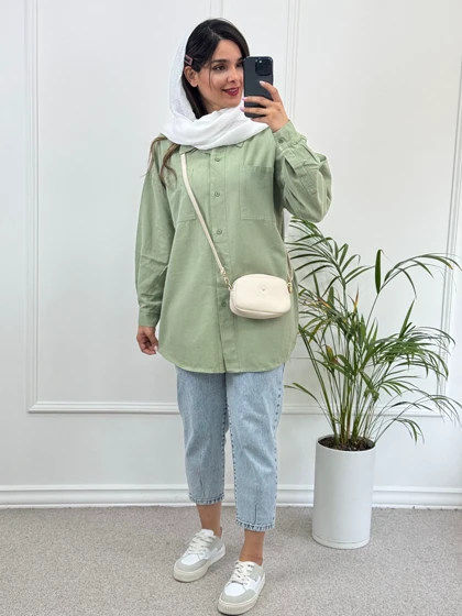 مانتو کتان پنبه پاپلی