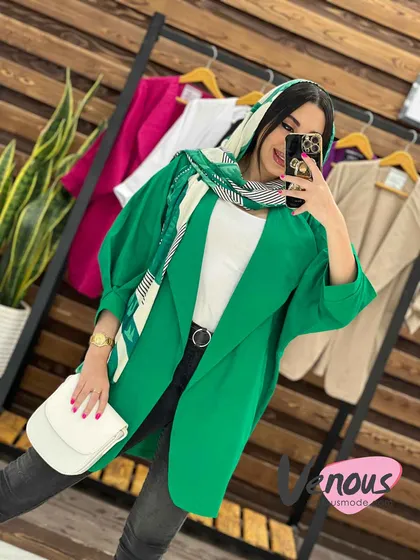 مانتو لینن کتی یقه آمریکایی