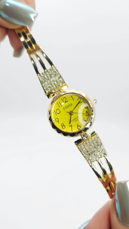 ساعت مچی زنانه مجلسی EHHE نگین‌دار با موتور کوارتز
