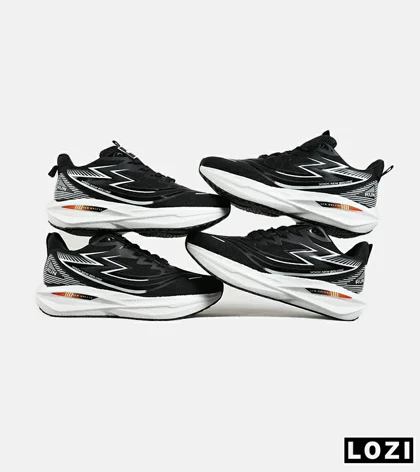 کفش کتانی مردانه و زنانه مشکی طوسی GENERIC All Run مدل 7207