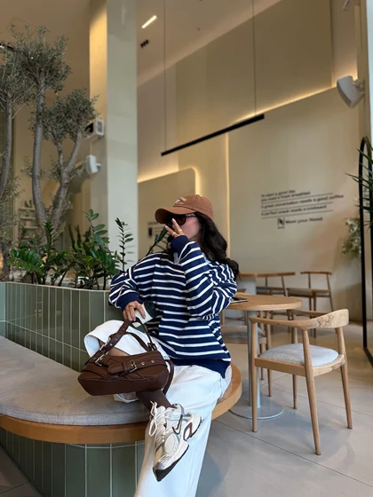 دورس راه راه سورمه ای Pull&Bear217