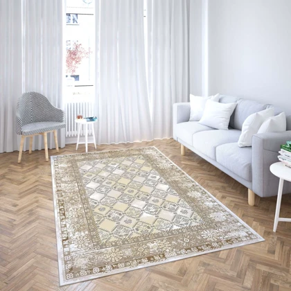 روفرشی کشدار پارچه هازان مخمل ترک طرح سنتی و مدرن برند دفه کد ULN 1263