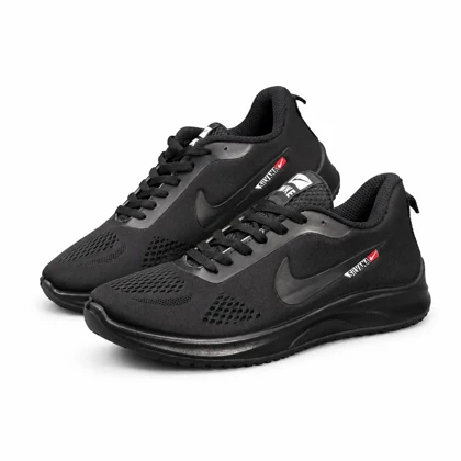 کفش کتانی بزرگ پا نایکی رانینگ زیره تزریق مشکی تمام Nike