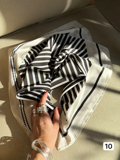 مینی اسکارف ساتن وارداتی طرحبندی کد 400