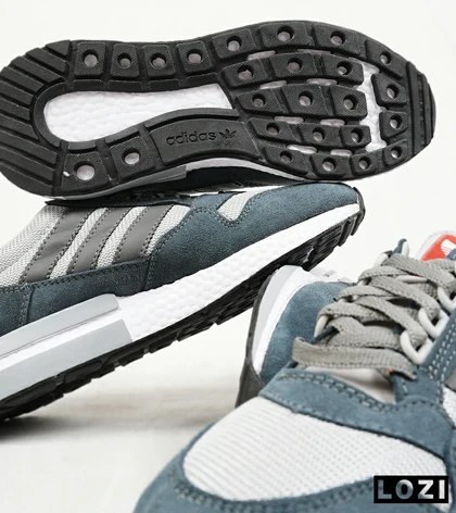 کفش کتانی مردانه طوسی فیلی زیر سفید آدیداس adidas ZX 500