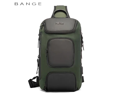 کوله پشتی تک بند یو اس بی دار 8 لیتری بنج BANGE BG-7086 Men Chest Bag Single Shoulder Bag