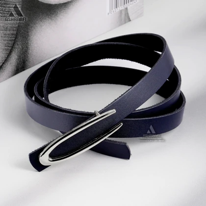 کمربند باریک زنانه Skinny Leather Belt BL2