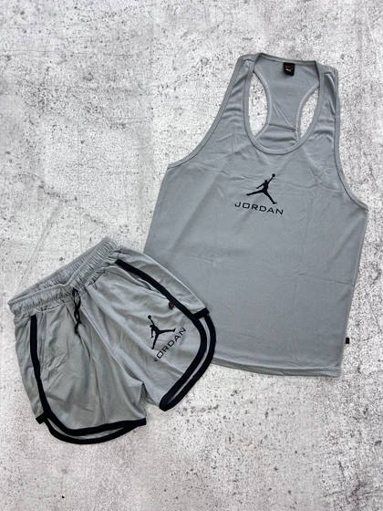 ست اقتصادی شامل رکابی و شلوارک جوردن با 6 رنگ