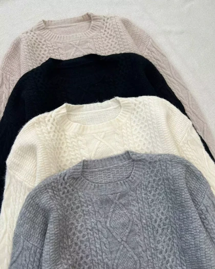 پلیور بافت گرماژ بالا 4 رنگ کد 5334