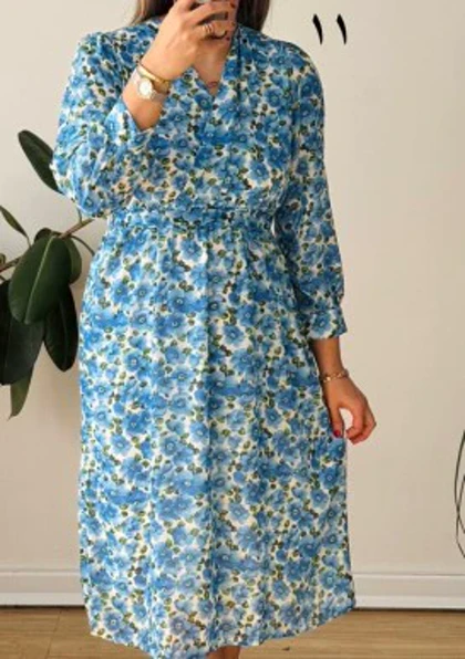 پیراهن حریر سرمه سری 21