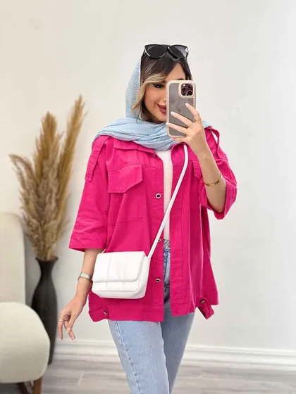 مانتو سرشانه پاگن دو جیب