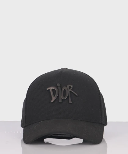 کلاه کپ مشکی کتان طرح Dior کد 2320